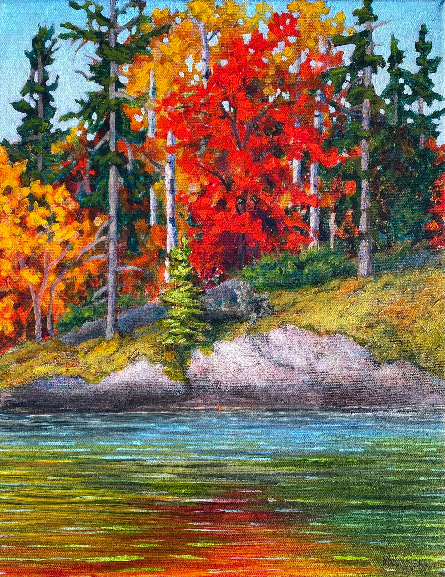 Autumn in Calm Bay Original Artwork