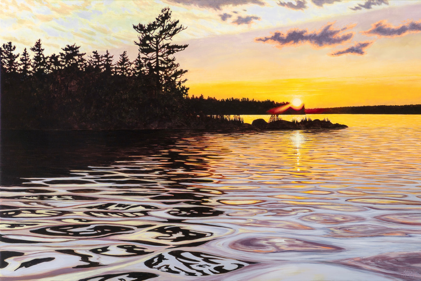 "At the Point of Whiskey, Lake of the Woods" Canvas Art Print